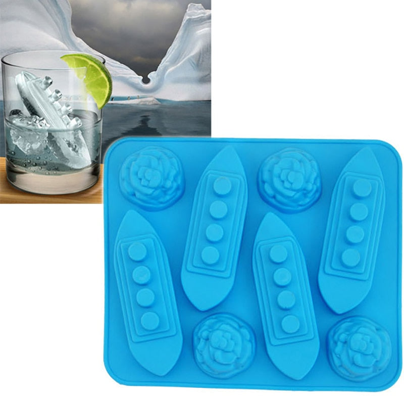 Titanic Shaped Ice Cube Tray For Party Drinks