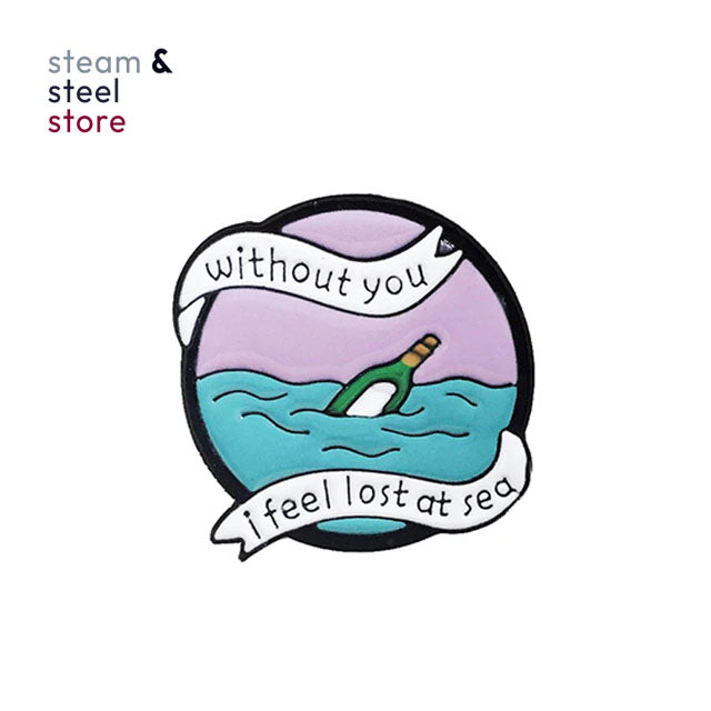 "Lost at sea" Enamel Pin