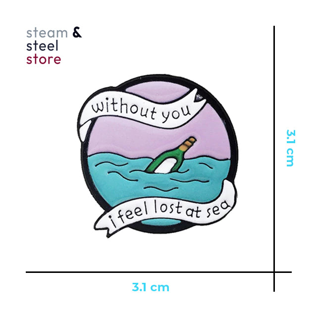 "Lost at sea" Enamel Pin