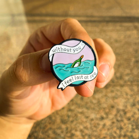 "Lost at sea" Enamel Pin