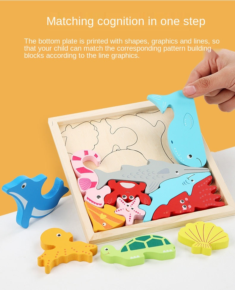 "Critter Cruiser" Montessori 3D Wooden Puzzle
