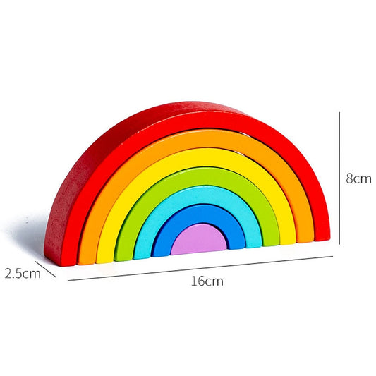 Rainbow Building Wooden Montessori Blocks