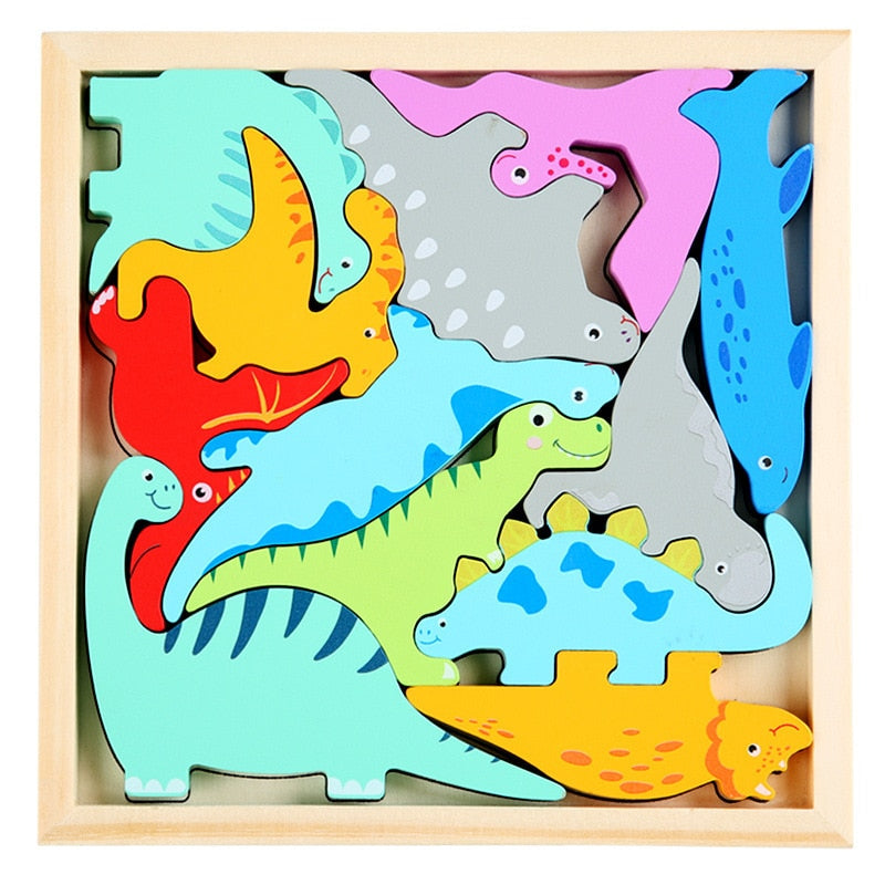 "Critter Cruiser" Montessori 3D Wooden Puzzle