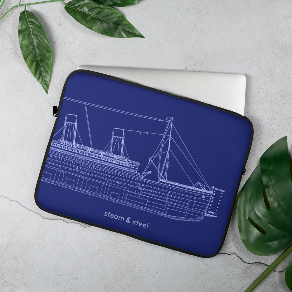 "Blueprint" Laptop Sleeve - Accessories - steam & steel store