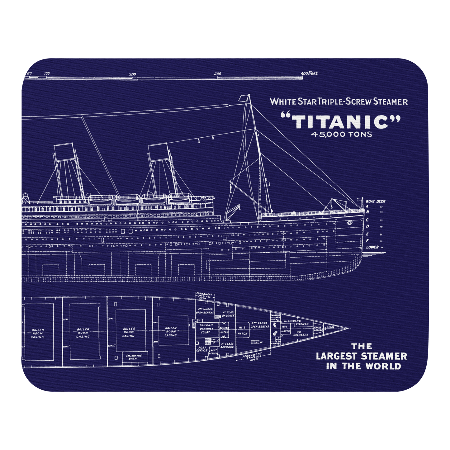 Titanic "Blueprint" Mouse Pad