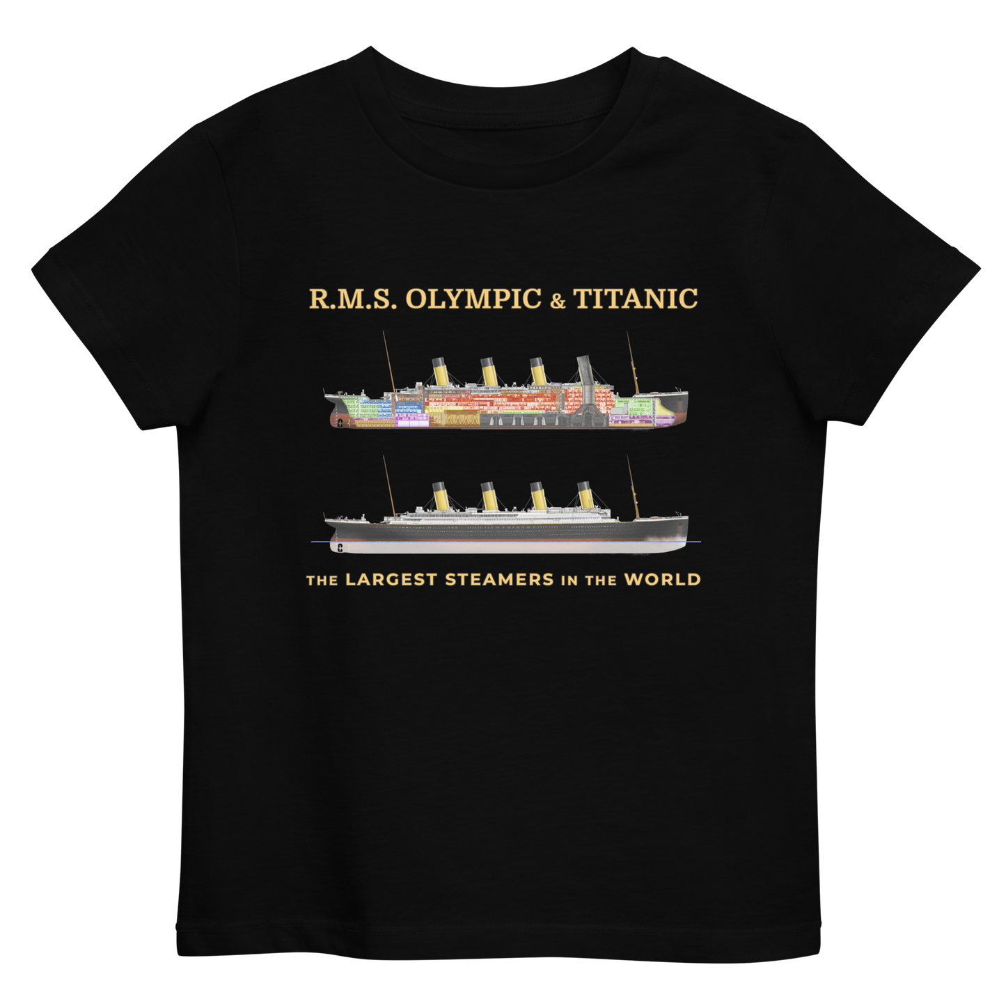 "Titanic & Olympic Cutaway" Organic Kids Tee