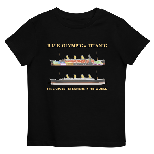 "Titanic & Olympic Cutaway" Organic Kids Tee