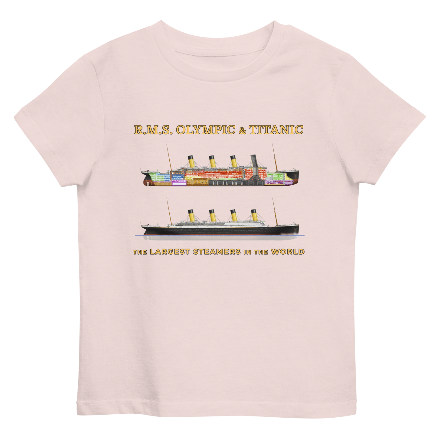 "Titanic & Olympic Cutaway" Organic Kids Tee