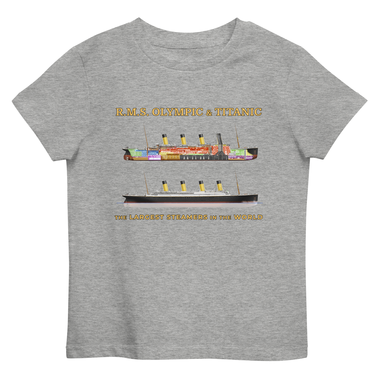 "Titanic & Olympic Cutaway" Organic Kids Tee