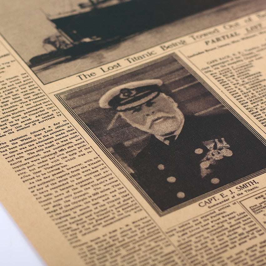 New York Times Titanic Retro Poster - Posters, Prints, & Visual Artwork - steam & steel store