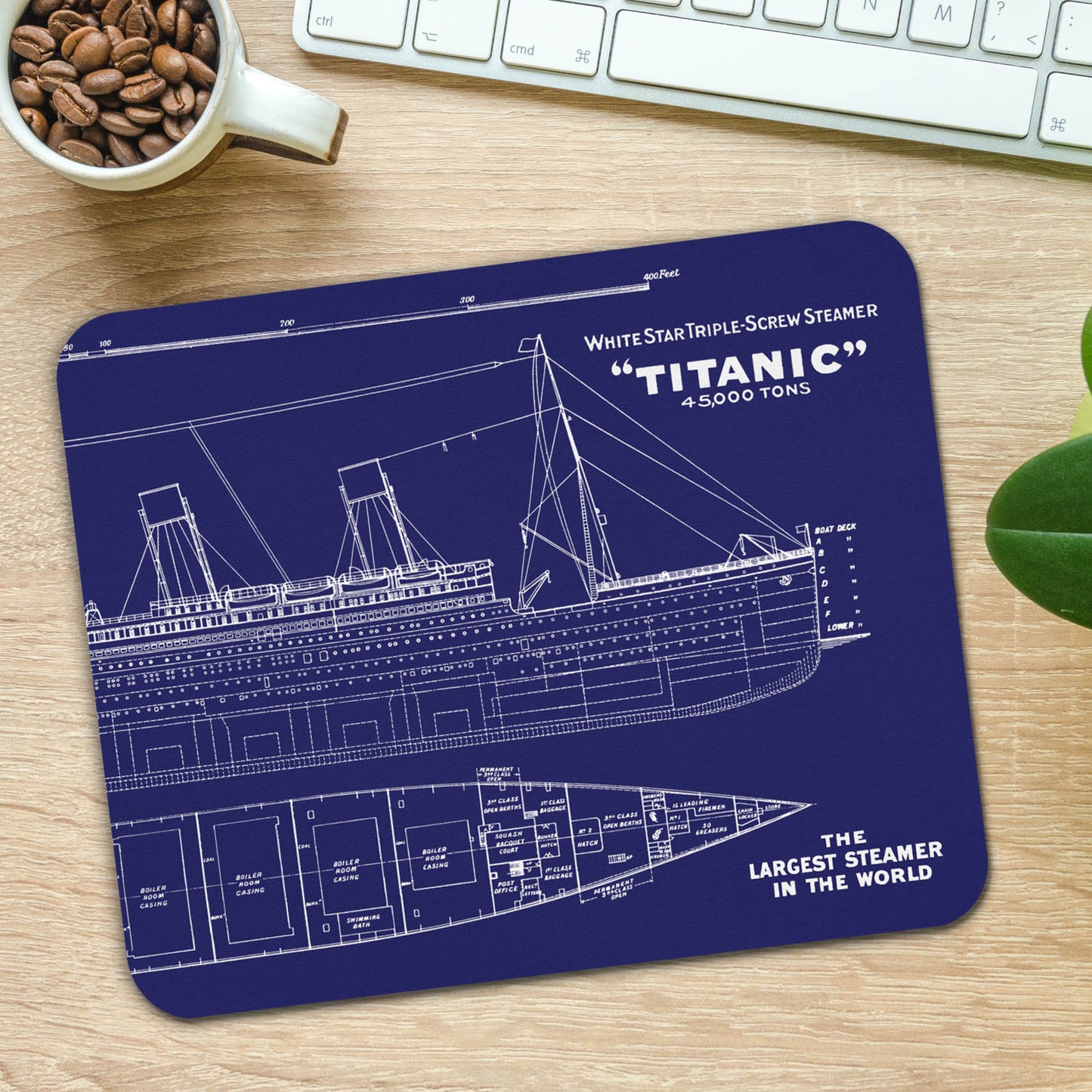 Titanic "Blueprint" Mouse Pad