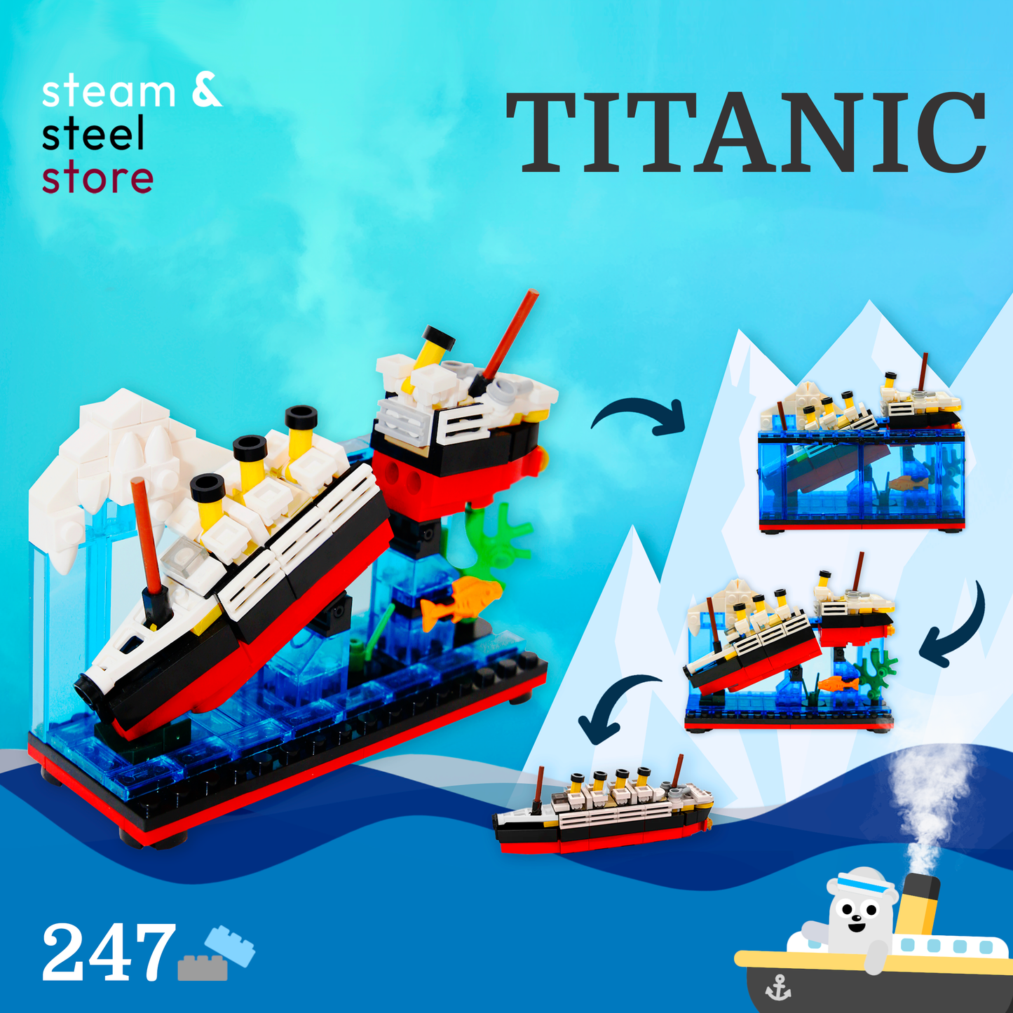 Titanic Break-in-half Building Blocks Toy Set
