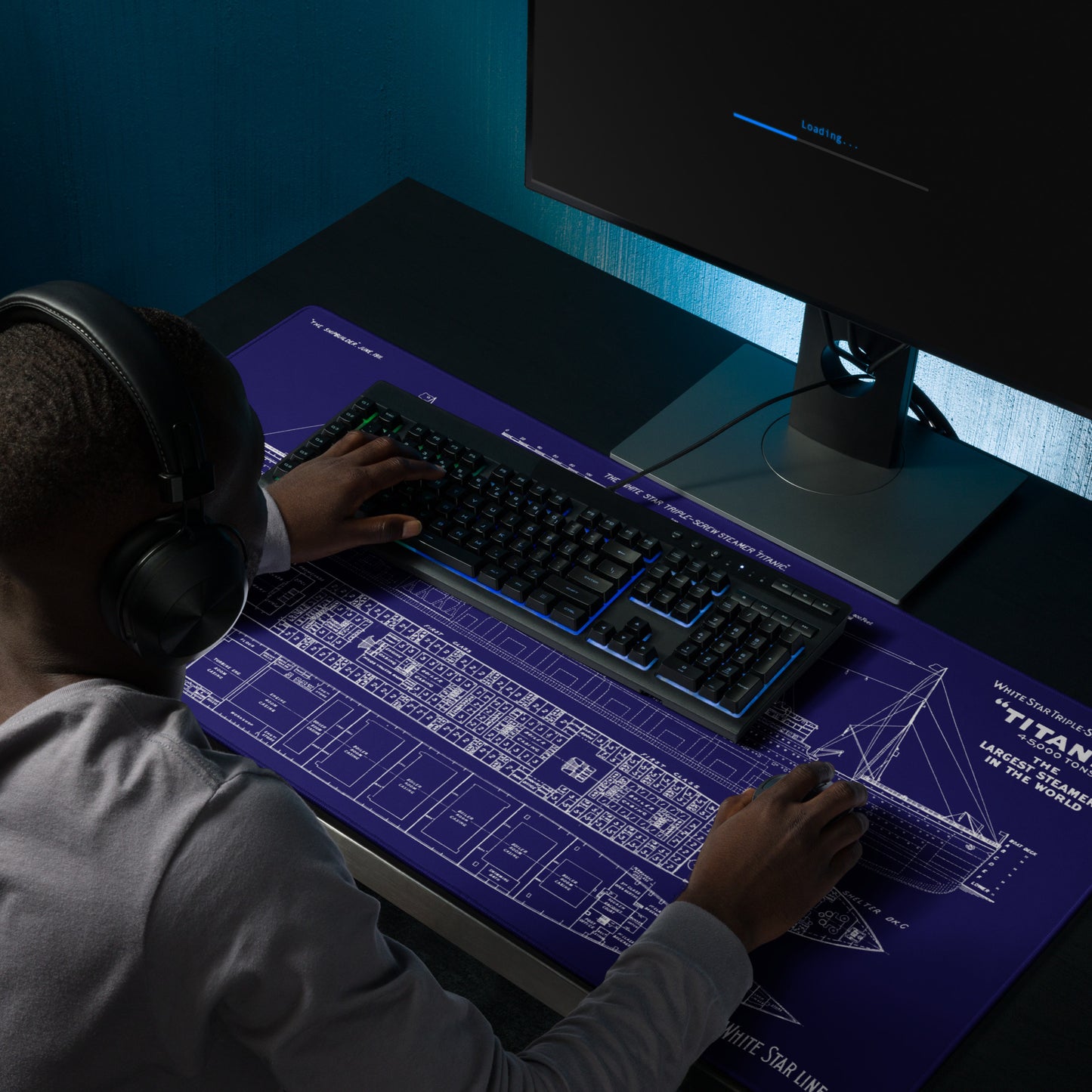Titanic Blueprint Gaming mouse pad