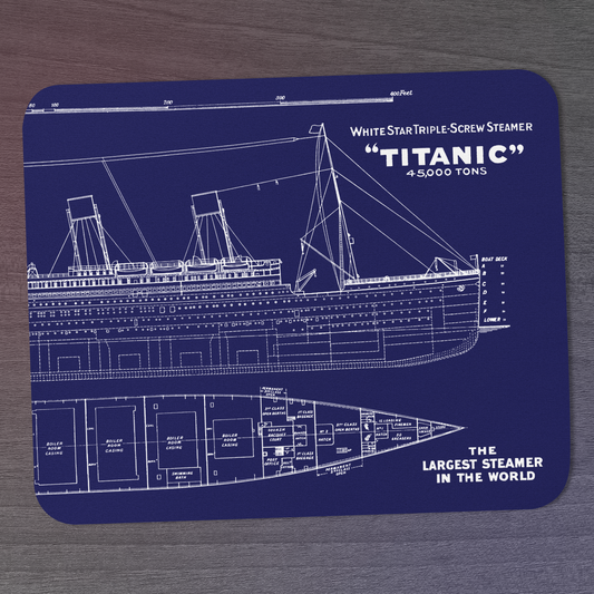 Titanic "Blueprint" Mouse Pad
