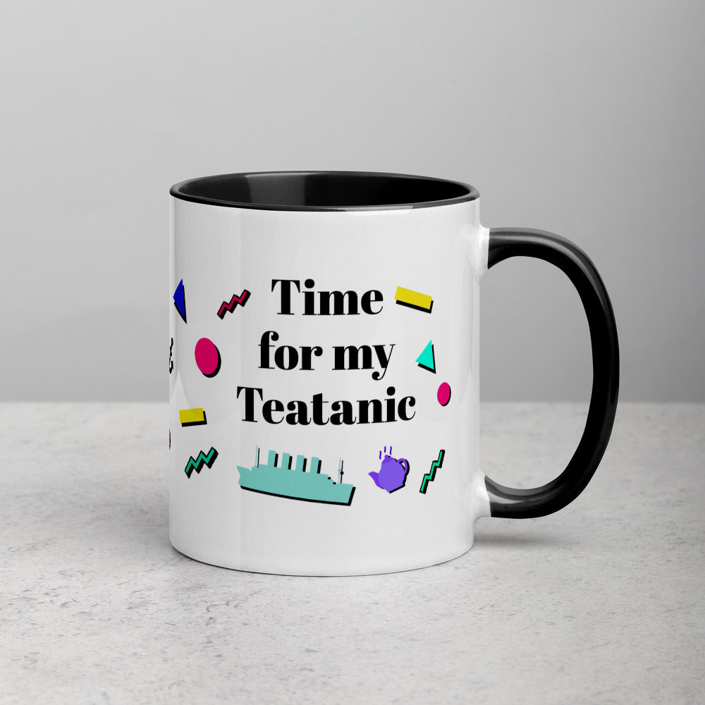 "Teatanic Time" Mug with Color Inside - Mugs - steam & steel store