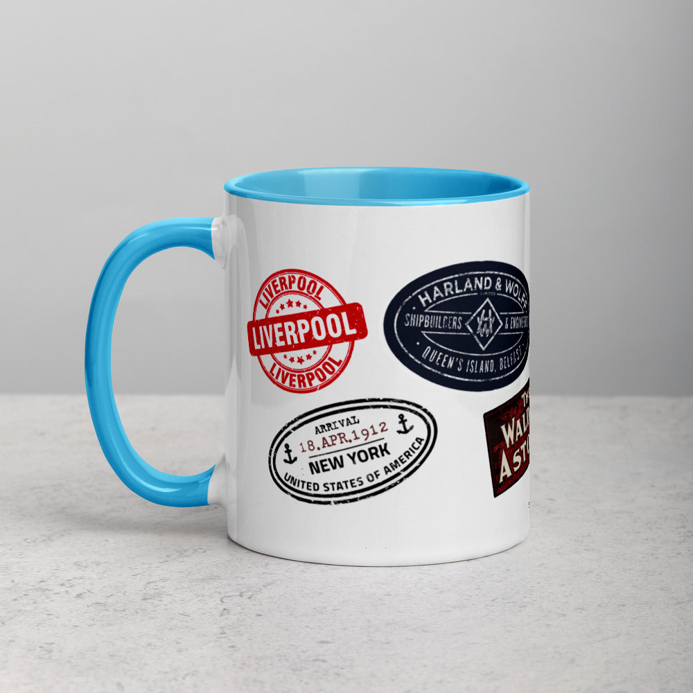 "Titanic Tags" Colored Mug - Mugs - steam & steel store