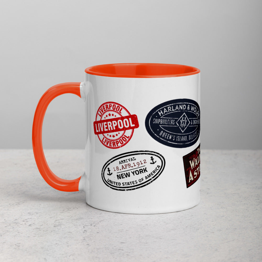 "Titanic Tags" Colored Mug - Mugs - steam & steel store