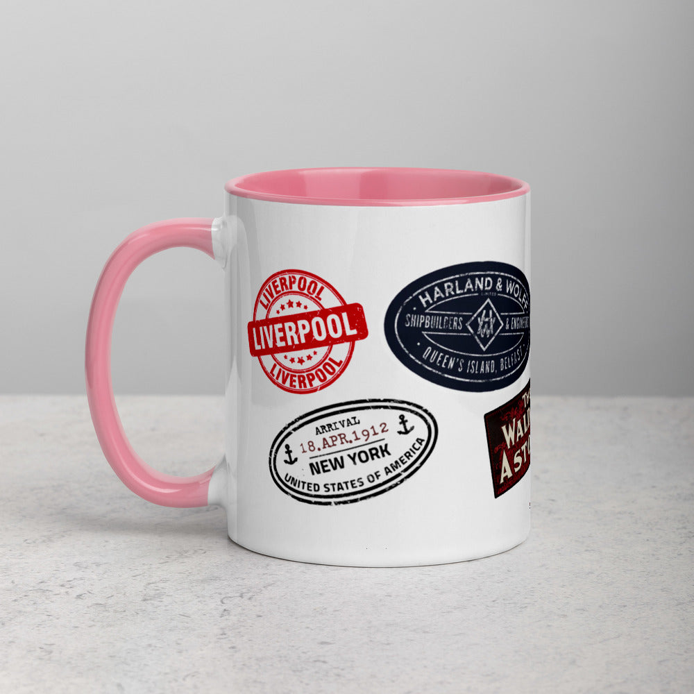 "Titanic Tags" Colored Mug - Mugs - steam & steel store