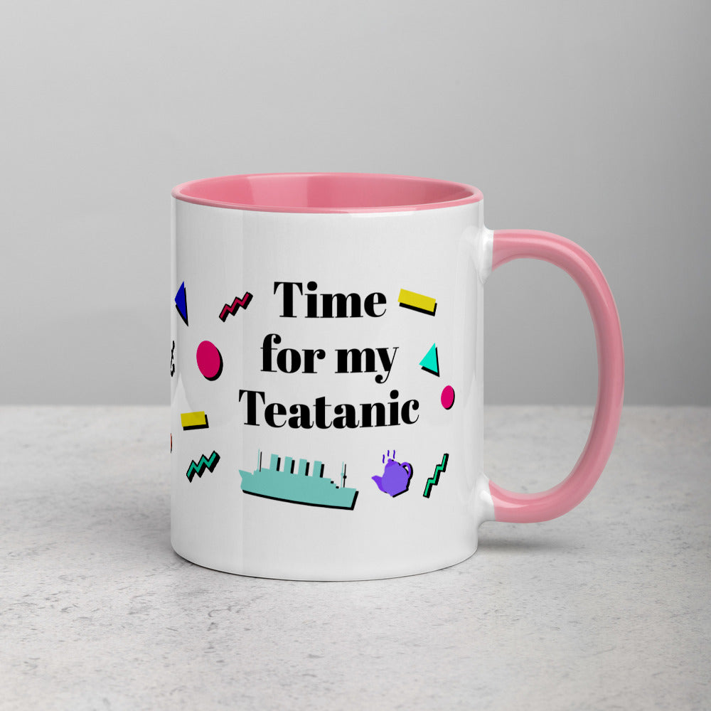 "Teatanic Time" Mug with Color Inside - Mugs - steam & steel store