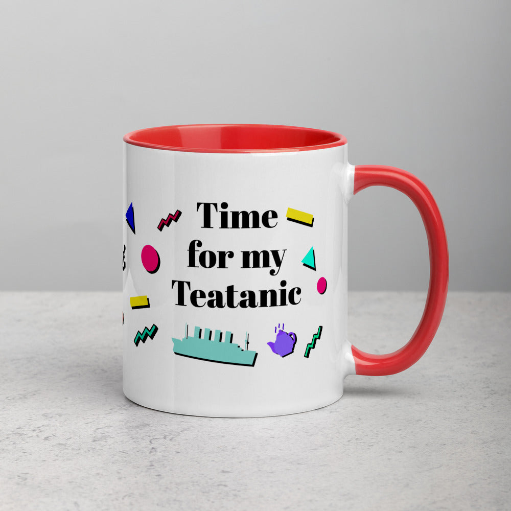 "Teatanic Time" Mug with Color Inside - Mugs - steam & steel store