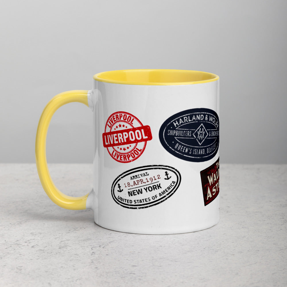 "Titanic Tags" Colored Mug - Mugs - steam & steel store