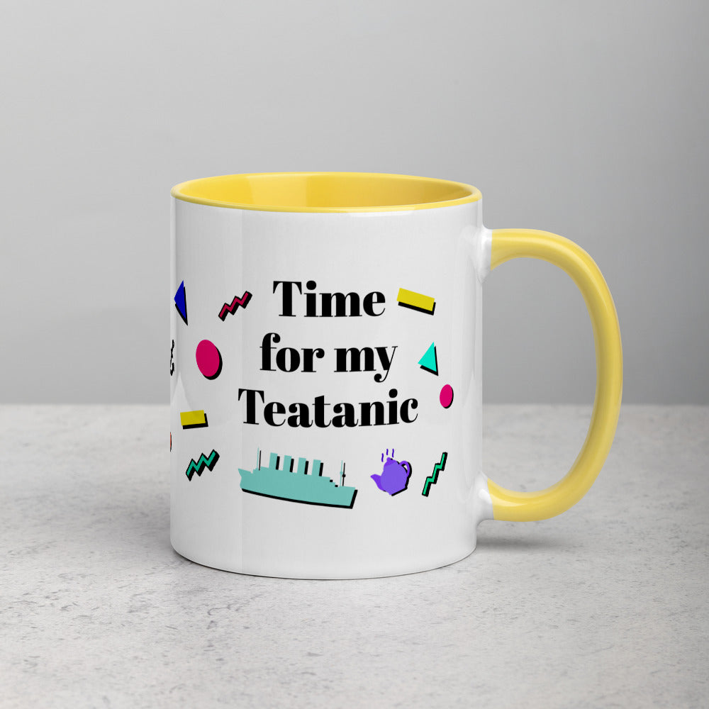 "Teatanic Time" Mug with Color Inside - Mugs - steam & steel store