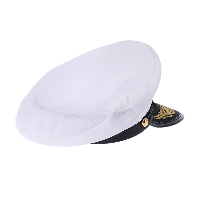 White Adult Yacht Captain Hat freeshipping - steam & steel store